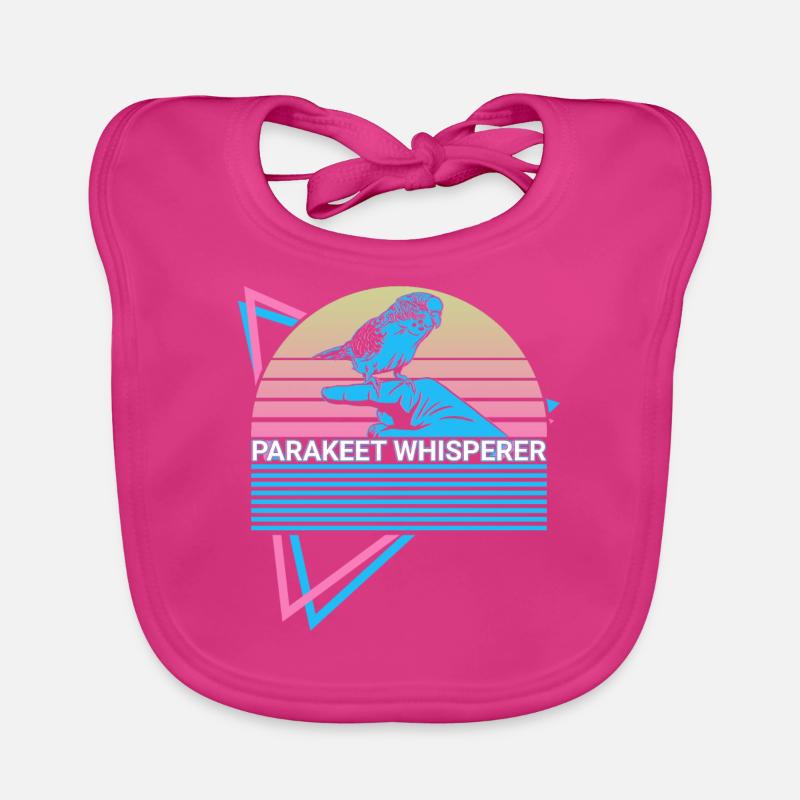 Budgie Parakeet Retro Organic Baby Bibs