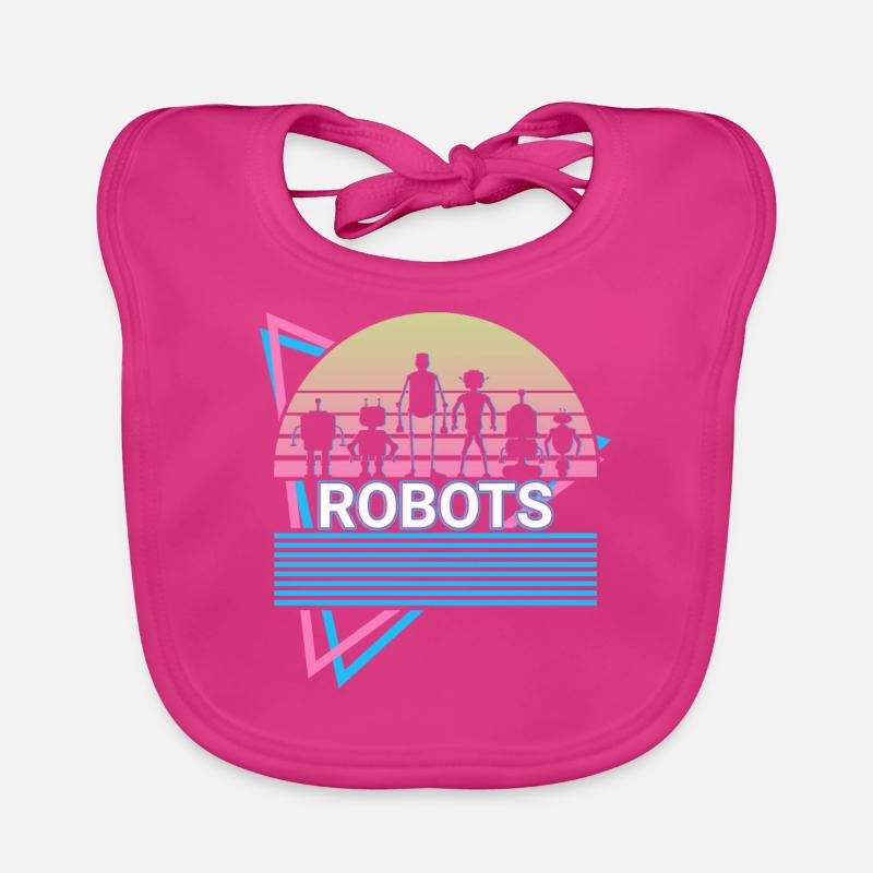 Robot Robotics Retro Organic Baby Bibs