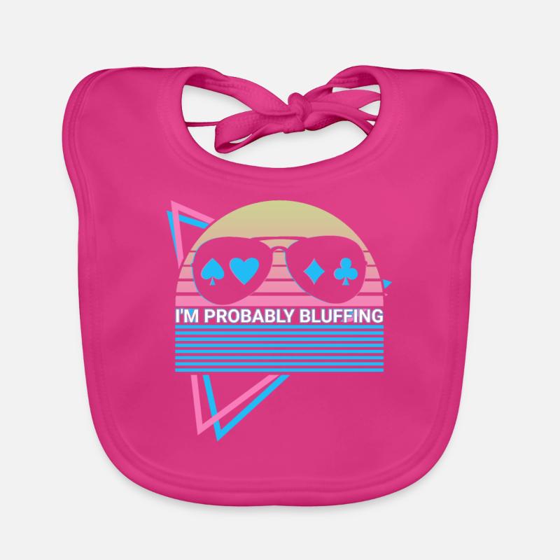 Poker Player Retro Organic Baby Bibs