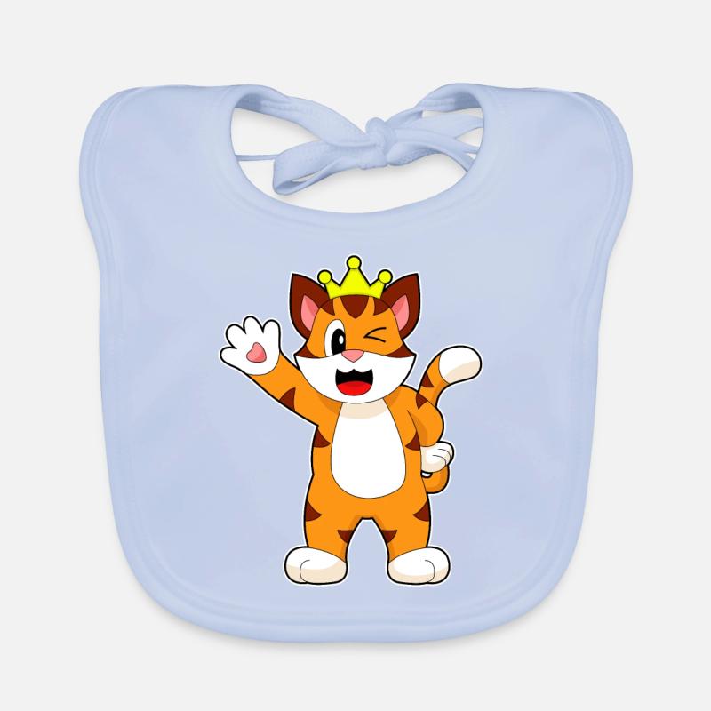Tiger König Krone Baby Bio-Lätzchen