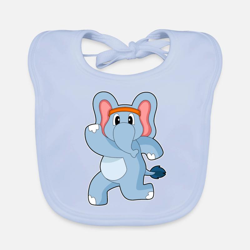 Elephant Jogger Jogging Organic Baby Bibs