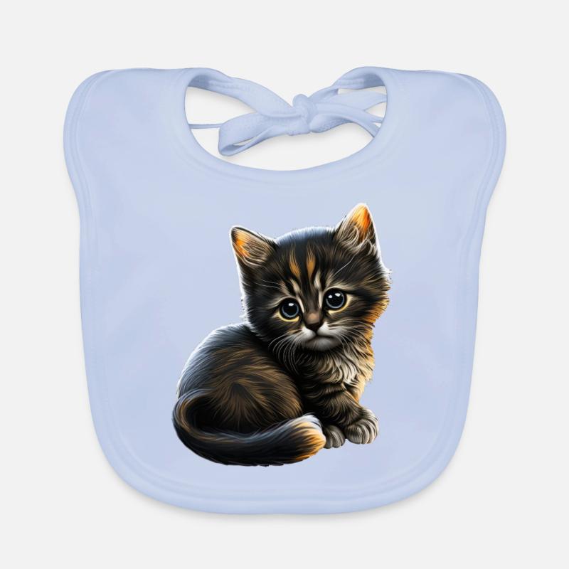 Chat Chats Chat amoureux mignon chaton Bavoir bio Bébé