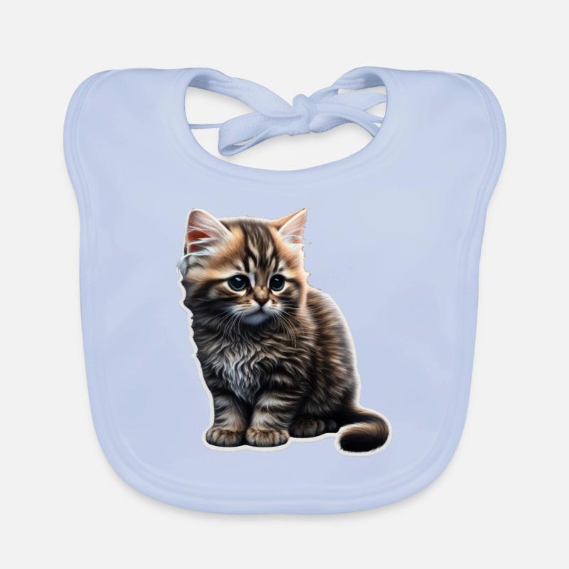 Chat Chats Chat amoureux mignon chaton Bavoir bio Bébé