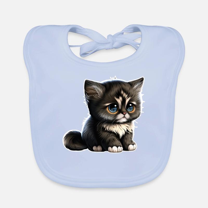 Chat Chats Chat amoureux mignon chaton Bavoir bio Bébé