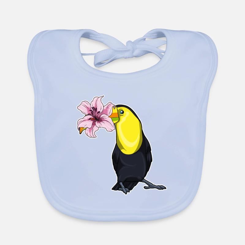 Toucan Fleurs de lys Bavoir bio Bébé