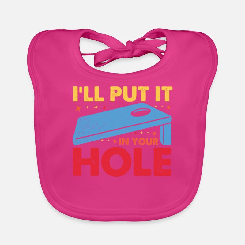 Funny Cornhole Corn Hole Organic Baby Bibs