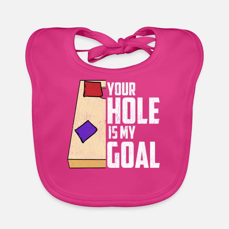 Funny Cornhole Corn Hole Organic Baby Bibs