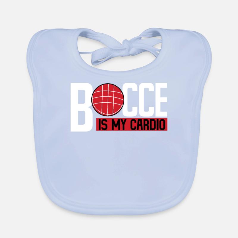 Funny bocce player Organic Baby Bibs
