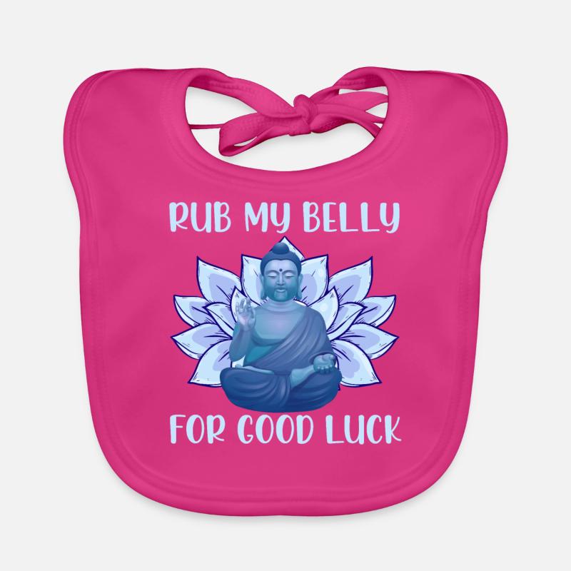 Buddha Buddhismus Buddhist - Baby Bio-Lätzchen - Fuchsia