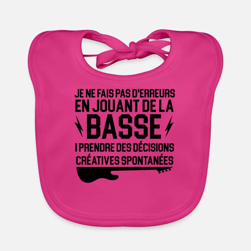 Guitar Basse Basse Guitar Geschenk Baby Bio-Lätzchen