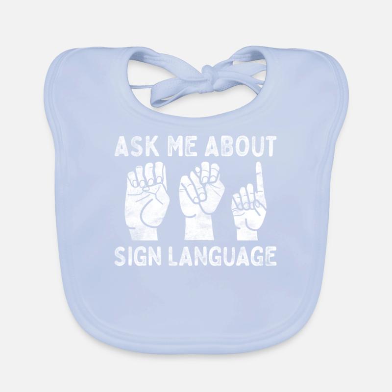 Deaf Pride ASL Gebärdensprache Baby Bio-Lätzchen
