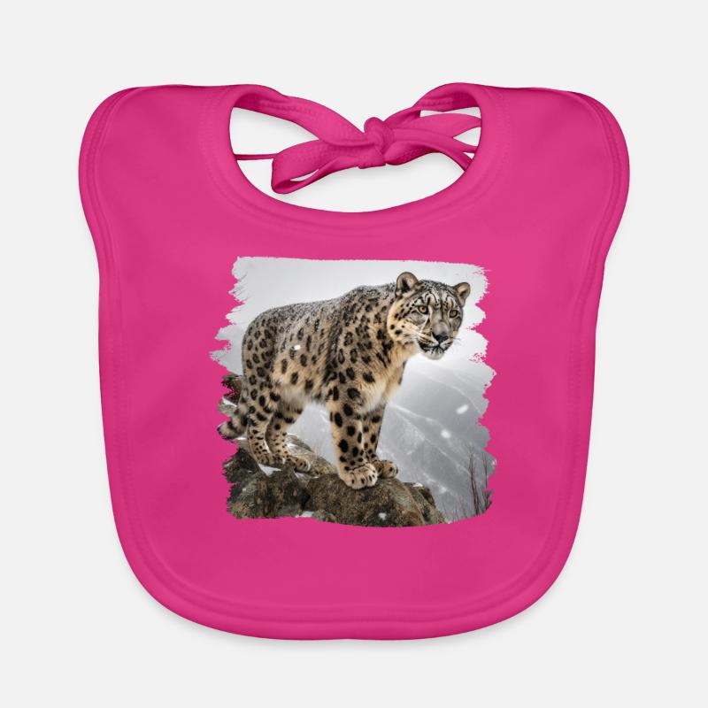 Snow Leopard Snow Leopard Organic Baby Bibs