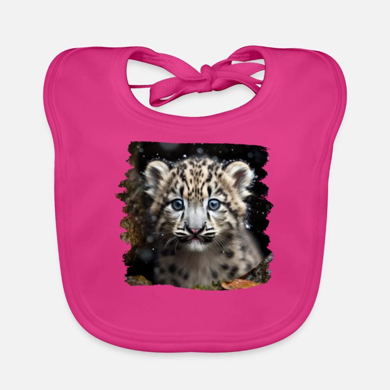 Snow Leopard Snow Leopard Organic Baby Bibs