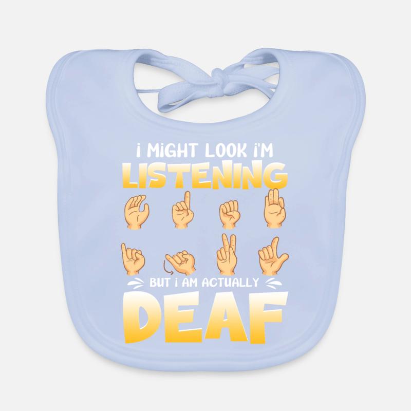 Deaf Pride ASL Organic Baby Bibs
