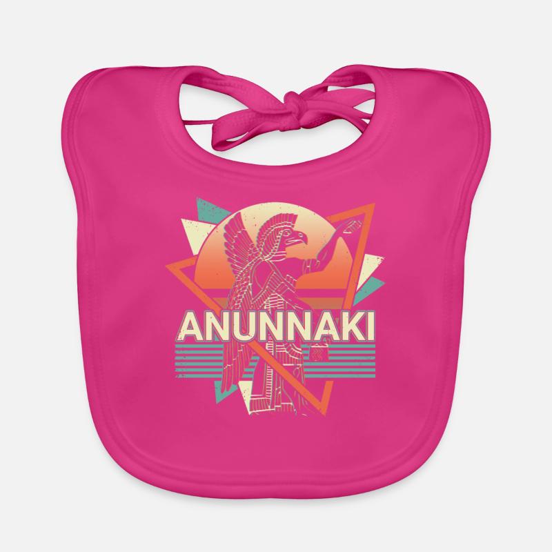 Anunnaki Antike Sumerer Babylonier Assyrer - Baby Bio-Lätzchen - Fuchsia