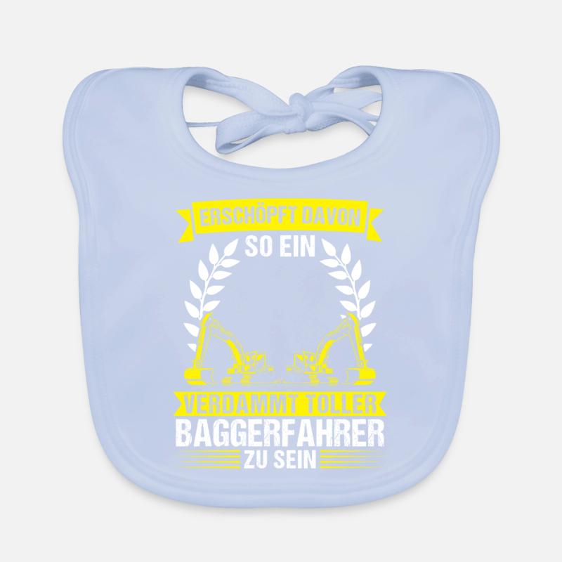 Baggerfahrer Beruf Lader Geschenk Baby Bio-Lätzchen