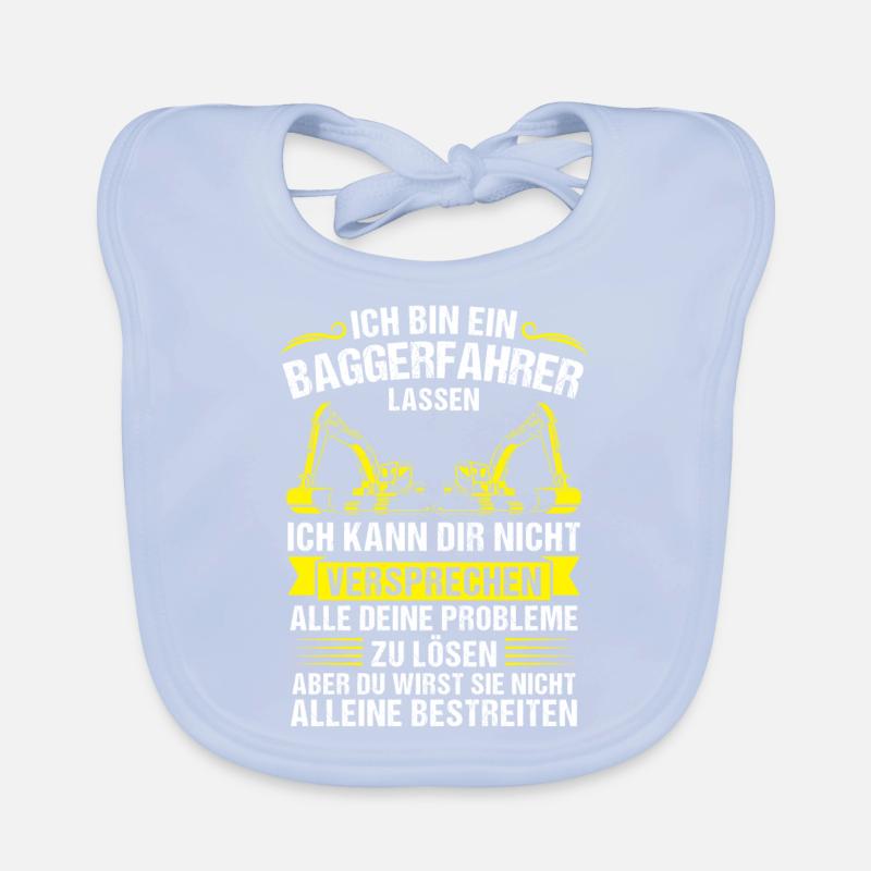 Baggerfahrer Beruf Bauarbeiter Geschenk Baby Bio-Lätzchen