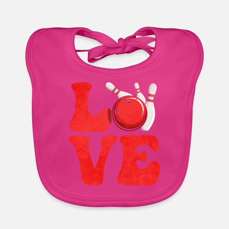 Bowling Bowler Team Coach Trainer Organic Baby Bibs