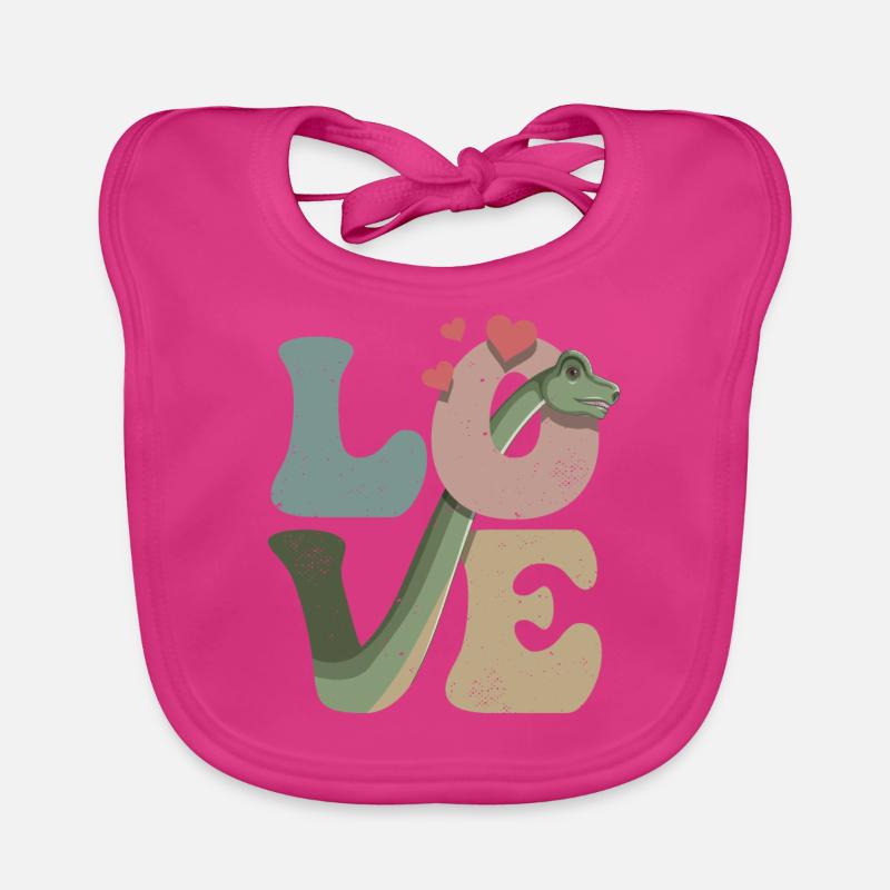 Brachiosaurus Dinosaur Dino Organic Baby Bibs
