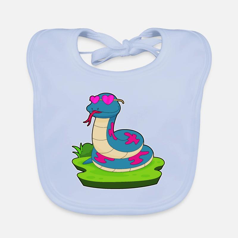 Snake Glasses Organic Baby Bibs