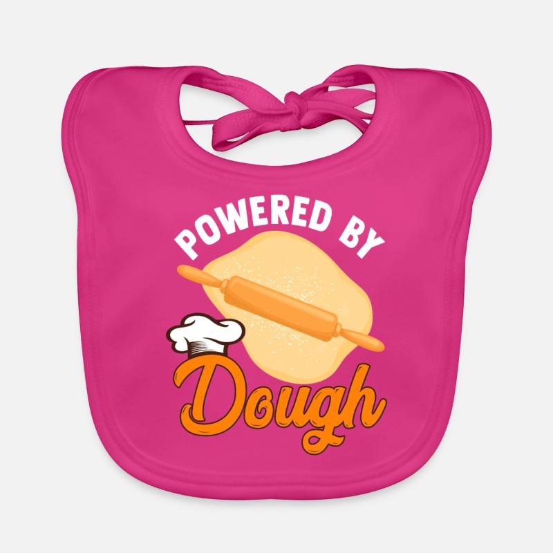 Funny bread baking baker rolling pin Organic Baby Bibs
