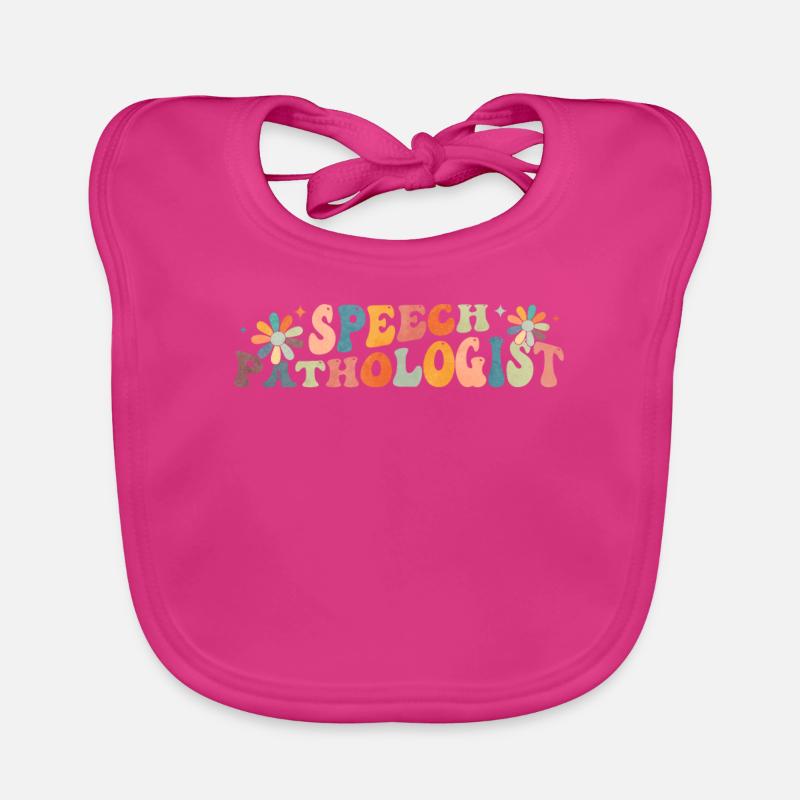 Groovy Speech Pathologist Pathology Language SLP Organic Baby Bibs