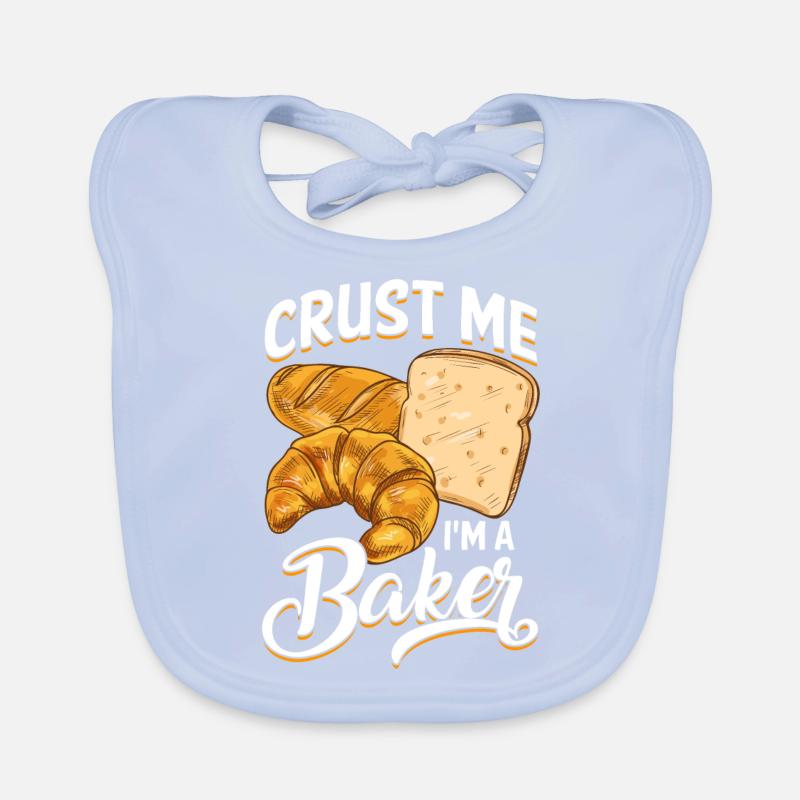 Funny bread baking baker Organic Baby Bibs
