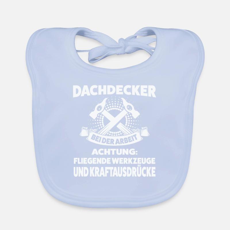 Dachdecker Beruf Dachdecken Geschenk Baby Bio-Lätzchen