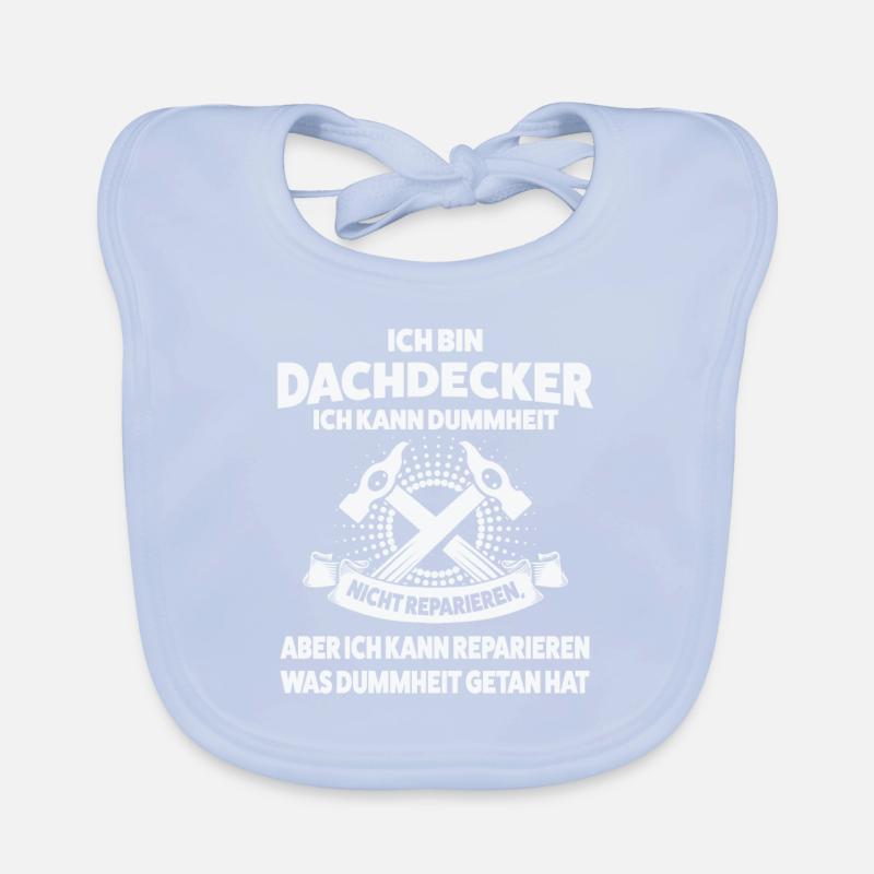 Dachdecker Beruf Dachdecken Geschenk Baby Bio-Lätzchen
