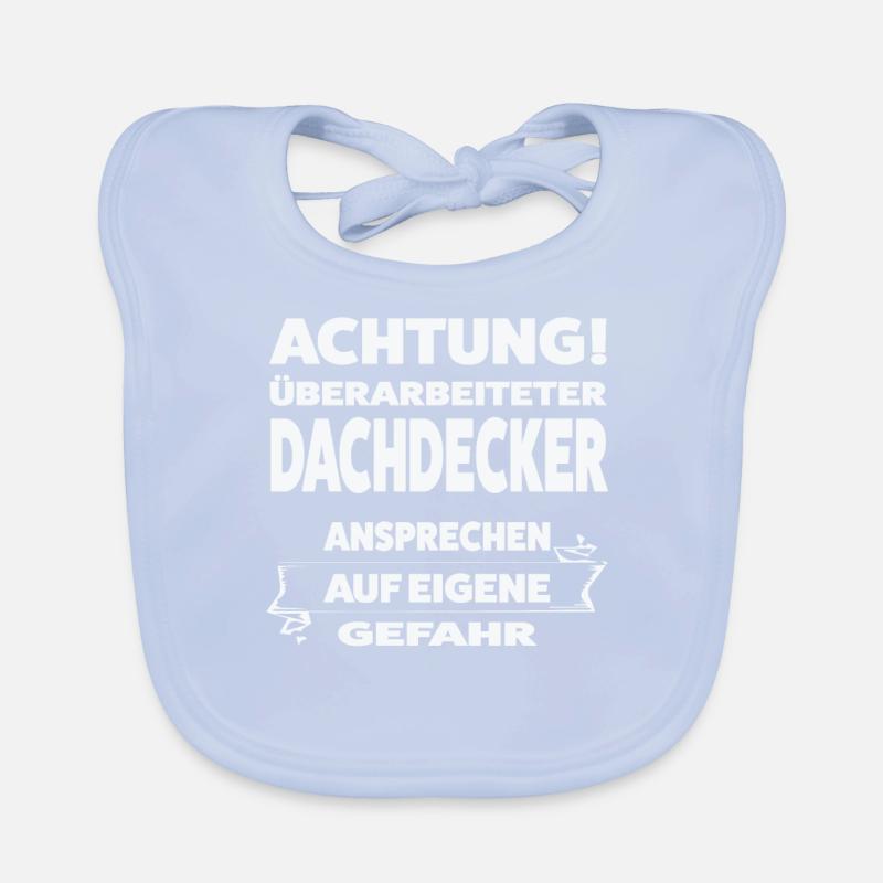 Dachdecker Beruf Dachdecken Geschenk Baby Bio-Lätzchen