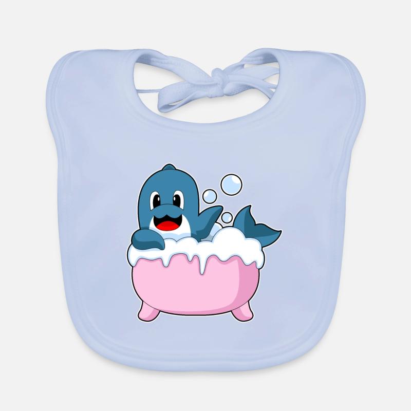 Baignoire dauphin Bavoir bio Bébé