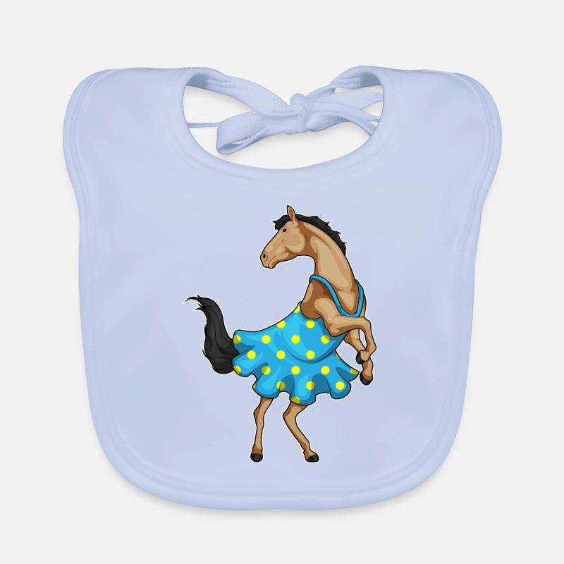 Robe cheval à pois Bavoir bio Bébé