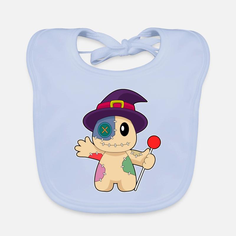 Poupée vaudou Halloween Bavoir bio Bébé