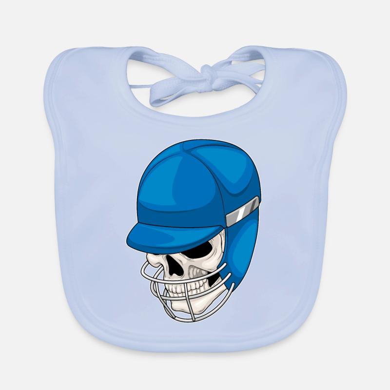 Casque de cricket Skull Bavoir bio Bébé