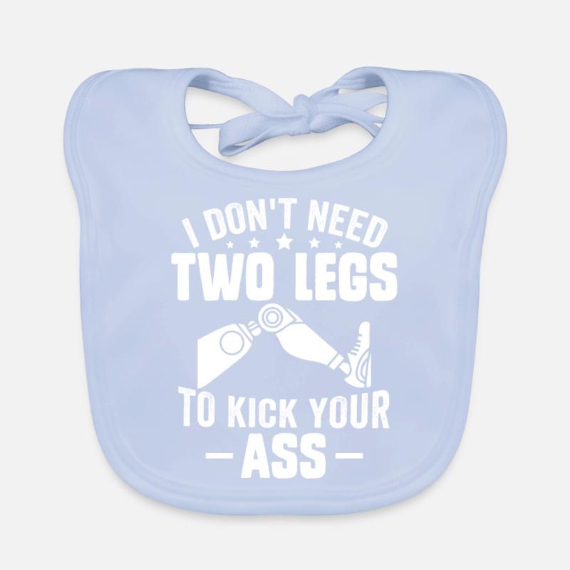 Leg prosthesis amputees Organic Baby Bibs