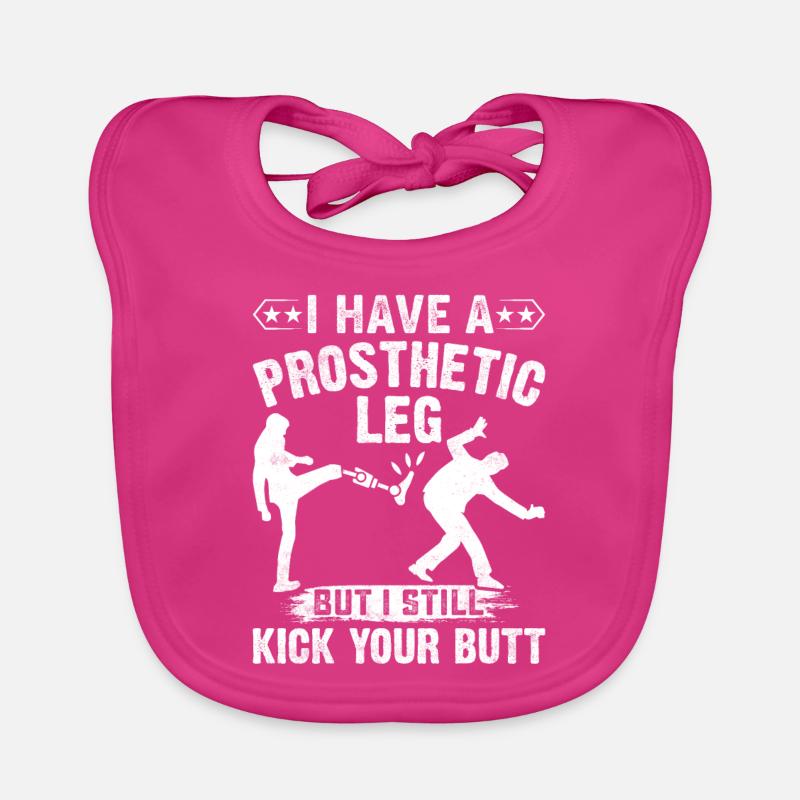 Leg prosthesis amputees Organic Baby Bibs