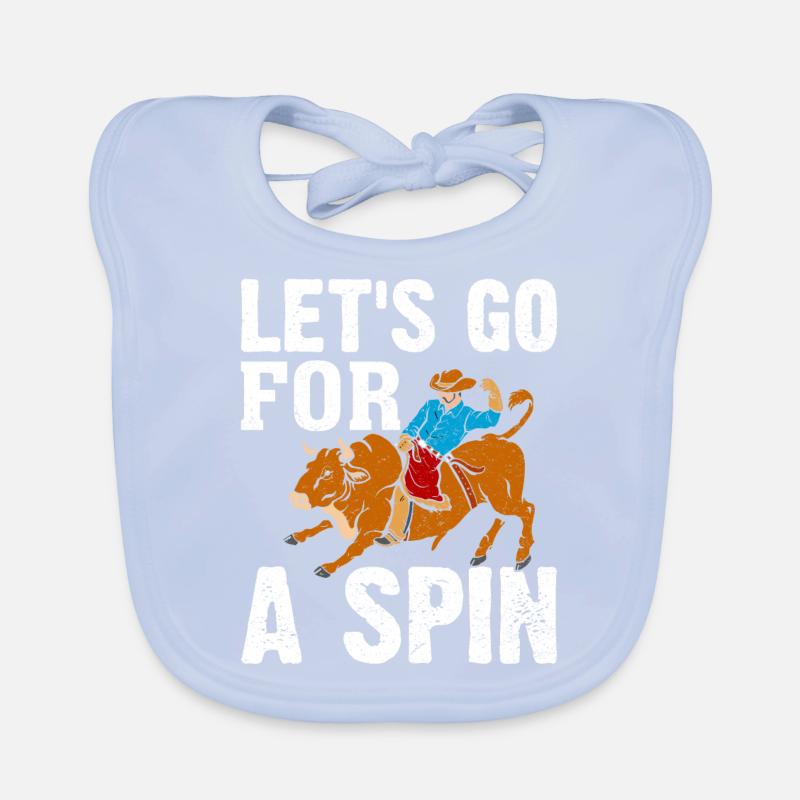 Stierreiter Stierreitender Cowboy Baby Bio-Lätzchen
