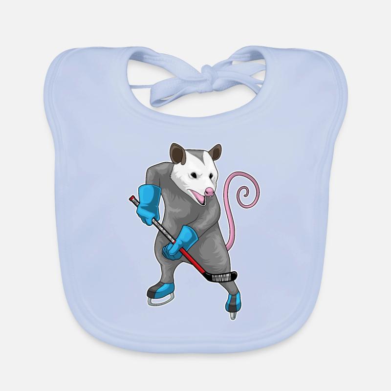 Beutelratte Eishockey Eishockeyschläger Baby Bio-Lätzchen