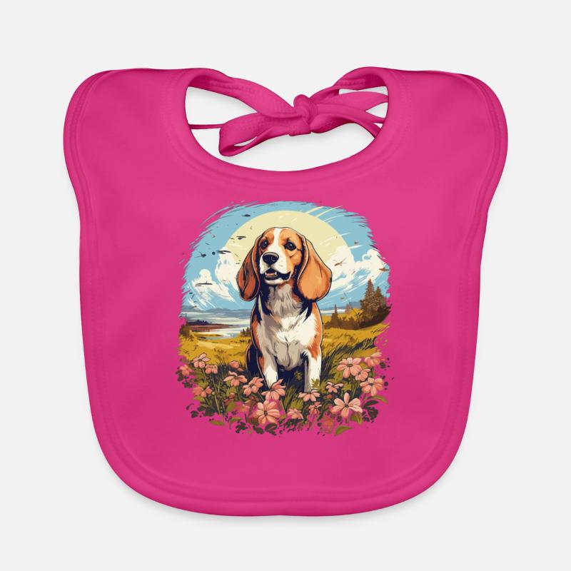 Dog Beagle Organic Baby Bibs