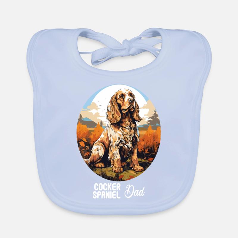 Dog Cocker Spaniel Organic Baby Bibs