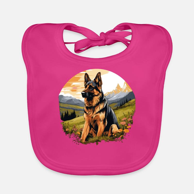Dog Shepherd Organic Baby Bibs