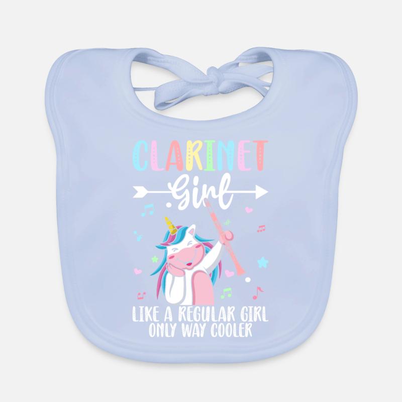 Clarinet player Organic Baby Bibs