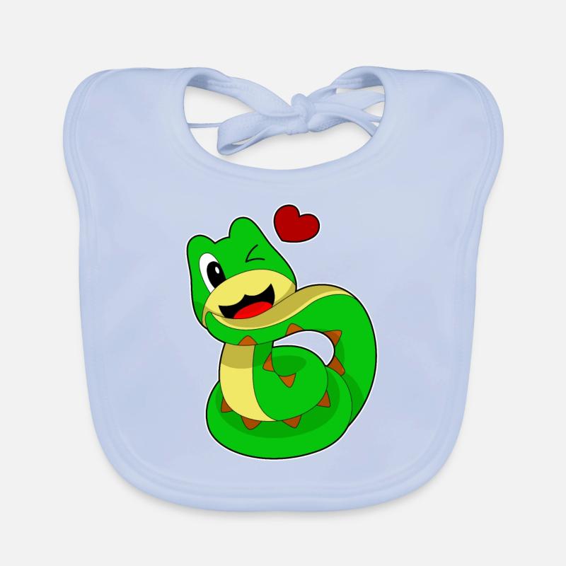 Snake Heart Organic Baby Bibs