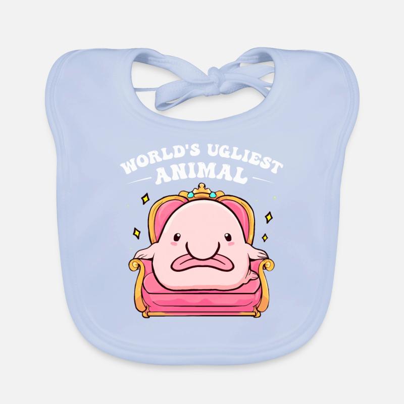 Funny Blob Fish Organic Baby Bibs