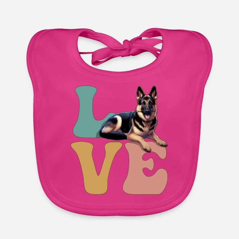 German Shepherd Lover Organic Baby Bibs