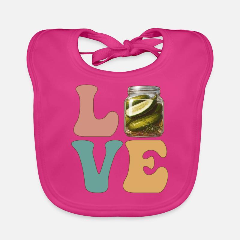 Cornichon, concombre, aneth Bavoir bio Bébé