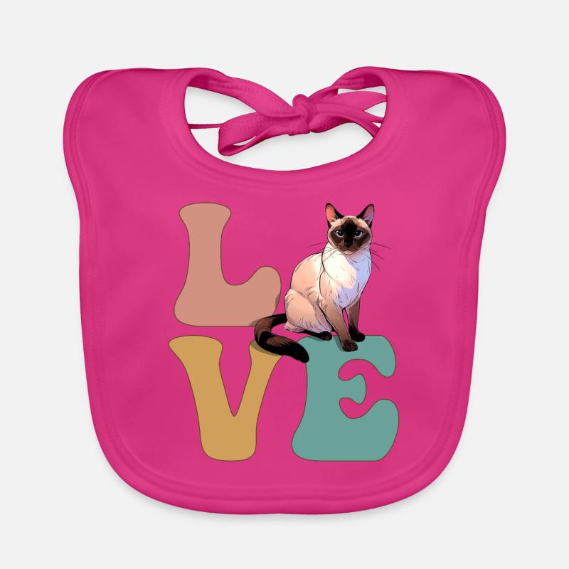 Siamese cat Organic Baby Bibs