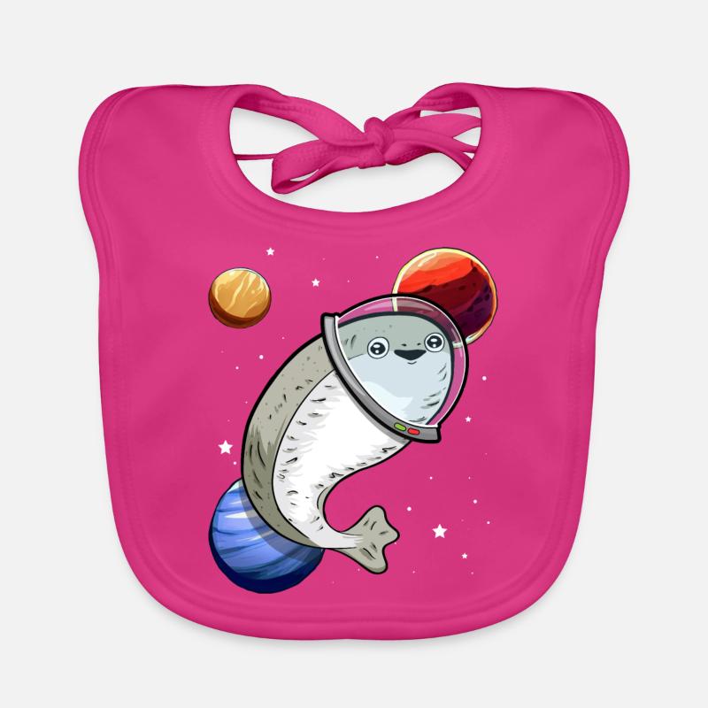 Sacabambaspis Poisson Meme Astronaute Espace Planète Bavoir bio Bébé