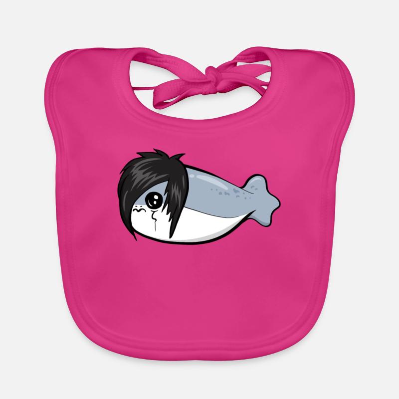 Sacabambaspis Poisson Meme Emo Gothique Goth Bavoir bio Bébé