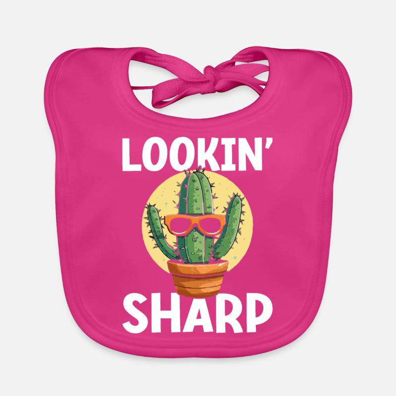 Funny Succulent Cactus Organic Baby Bibs